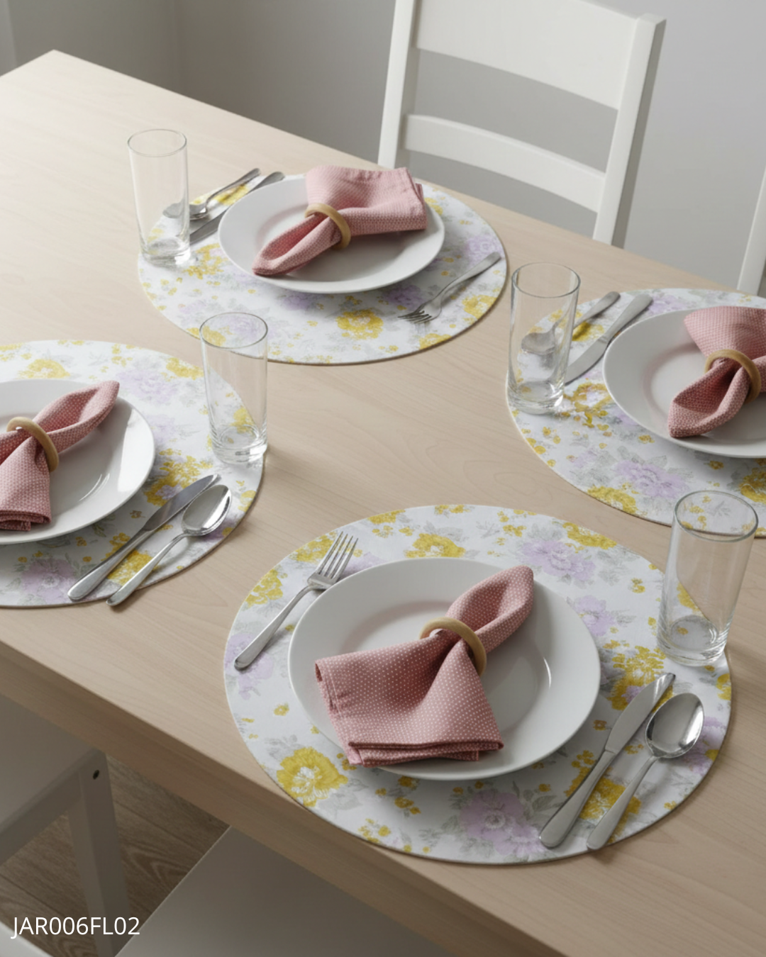 Mesa Posta 04 Lugares Coleção Floral